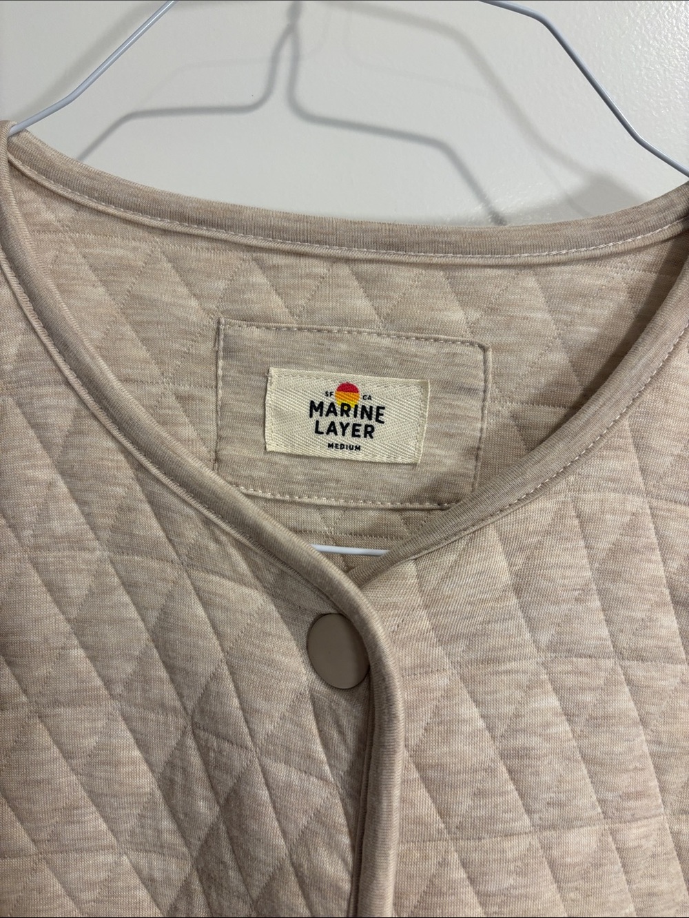 Marine Layer Women’s Snap Front Corbet Quilted Liner Jacket Medium - Picture 2 of 7